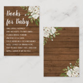 ベビーシャワーのブックリクエストにぴったりな、素朴なカントリー風の本 エンクロージャーカード (正面/裏面)