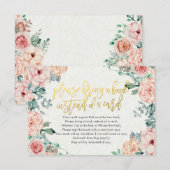 ベビーシャワーのプレゼントはカードではなく本を 招待状 (正面/裏面)