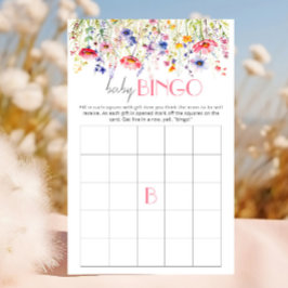 ベビーシャワーのプレゼントビンゴ 野の花