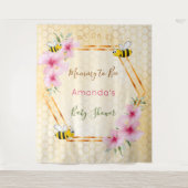 ベビーシャワーのママ・トゥ・ビー ハニカム タペストリー (正面)