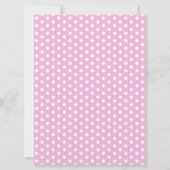 ベビーシャワーのマーメイドピンクテーブルチャート 招待状 (裏面)