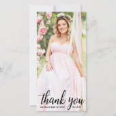 ベビーシャワーのモダンは写真カードL感謝していしています サンキューカード (正面)
