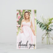 ベビーシャワーのモダンは写真カードL感謝していしています サンキューカード (スタンド正面)