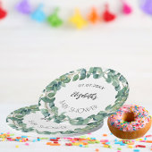 ベビーシャワーのユーカリグリーンリース ペーパープレート