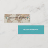 ベビーシャワーのレジストリカード スキニー名刺 (正面/裏面)