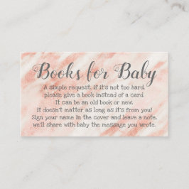 ベビーシャワーのローズ詩招待状のための本のリクエスト エンクロージャーカード