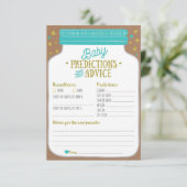 ベビーシャワーの予言およびアドバイスカード 出欠カード (スタンド正面)