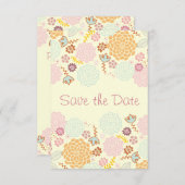 ベビーシャワーの保存日付の空想のモダンの花柄 招待状 (正面/裏面)