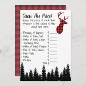 ベビーシャワーの値段を推測する 招待状 (正面/裏面)