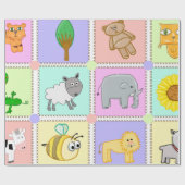 ベビーシャワーの包装紙のかわいいキルトパターン ラッピングペーパー (フラット)