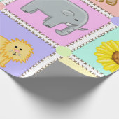 ベビーシャワーの包装紙のかわいいキルトパターン ラッピングペーパー (角)