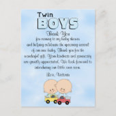 ベビーシャワーの双生児の男の子 ポストカード (正面)