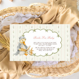ベビーシャワーの同封カード Silly Goose Books for Baby エンクロージャーカード