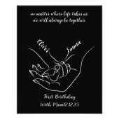 ベビーシャワーの壁飾り フォトプリント            (正面)