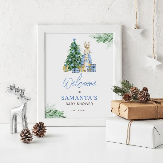 ベビーシャワーの外が冷たいウェルカムサイン ポスター