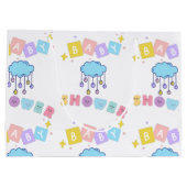 ベビーシャワーの大きなギフトバッグ ラージペーパーバッグ (裏面)