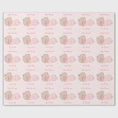 ベビーシャワーの女の子のカスタム ラッピングペーパー (フラット)