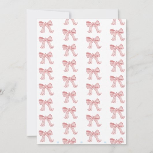 ベビーシャワーの女の子を車で送る 招待状 (裏面)