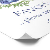 ベビーシャワーの好意のサインそうベリー甘 ポスター (角)