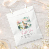 ベビーシャワーの好意バッグ水色ダック フェイバーバッグ (クリップ留めされた状態)