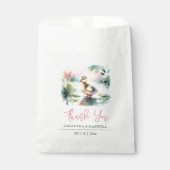 ベビーシャワーの好意バッグ水色ダック フェイバーバッグ (正面)