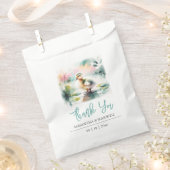 ベビーシャワーの好意バッグ水色ダック フェイバーバッグ (クリップ留めされた状態)