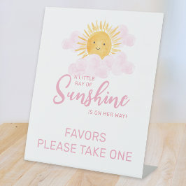 ベビーシャワーの思い出にサンクスカードをお持ち帰りください Ray Of Sunshine Baby 台座サイン