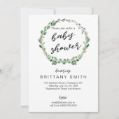 ベビーシャワーの招待の緑の草木は包みます 招待状 (正面)