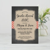 ベビーシャワーの招待はBBQの性を明らかにしますつなぎます 招待状 (スタンド正面)