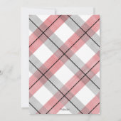 ベビーシャワーの招待客、赤灰色の小男 招待状 (裏面)