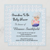 ベビーシャワーの招待状がある祖母 招待状 (正面/裏面)