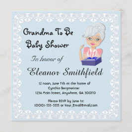 ベビーシャワーの招待状がある祖母 招待状