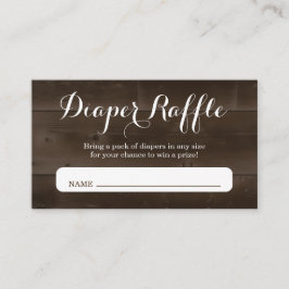ベビーシャワーの招待状のためのおむつのラッフルの挿入物 エンクロージャーカード