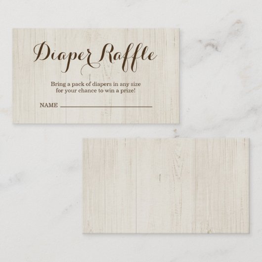 ベビーシャワーの招待状のためのおむつのラッフルの挿入物 エンクロージャーカード (正面/裏面)