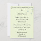 ベビーシャワーの招待状のためのタンポポの願い 招待状 (裏面)