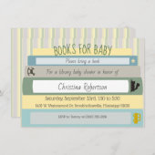 ベビーシャワーの招待状のための本 招待状 (正面/裏面)
