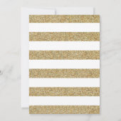 ベビーシャワーの招待状のピンクおよび金ゴールドのGlitteの花柄 招待状 (裏面)