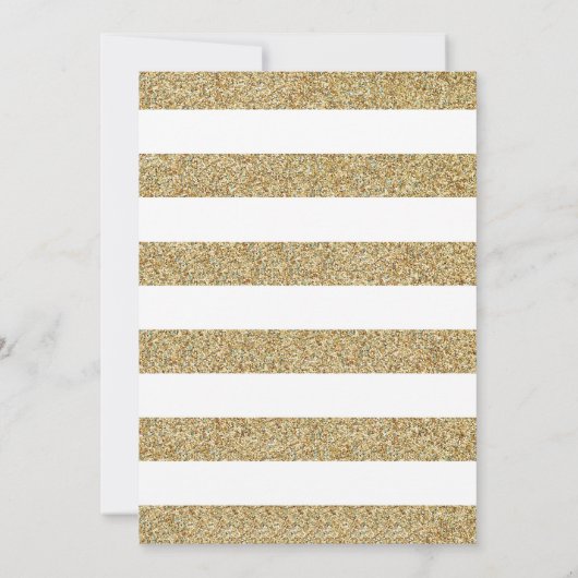 ベビーシャワーの招待状のピンクおよび金ゴールドのGlitteの花柄 招待状 (裏面)