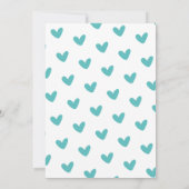 ベビーシャワーの招待状のベビー象の黒板 招待状 (裏面)