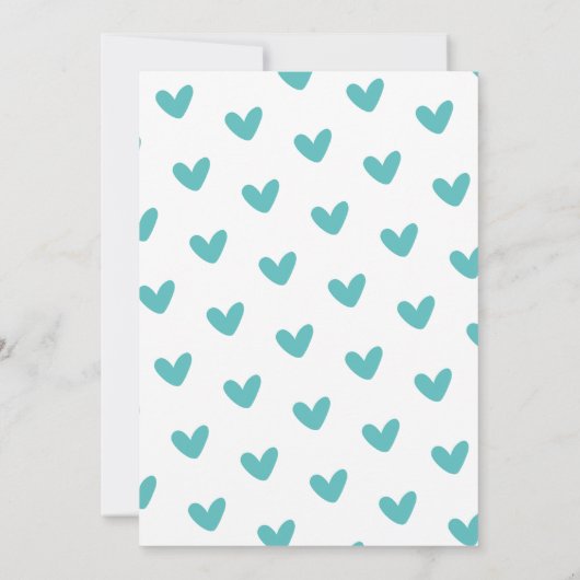 ベビーシャワーの招待状のベビー象の黒板 招待状 (裏面)