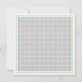 ベビーシャワーの招待状の-青および緑のベビーのフクロウ 招待状 (裏面)