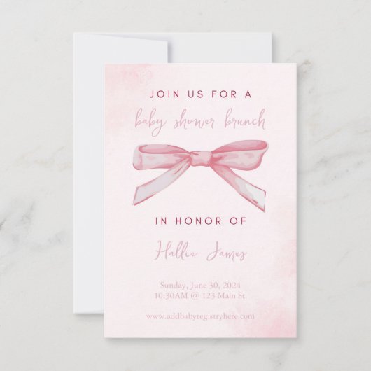 ベビーシャワーの招待状を送る 招待状 (正面)