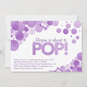 ベビーシャワーの招待状彼女はぽんと鳴ることを約あります! 招待状 (正面)