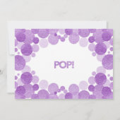 ベビーシャワーの招待状彼女はぽんと鳴ることを約あります! 招待状 (裏面)