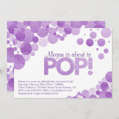 ベビーシャワーの招待状彼女はぽんと鳴ることを約あります! 招待状 (正面/裏面)
