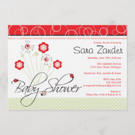 ベビーシャワーの招待状-てんとう虫 招待状