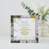 ベビーシャワーの招待状、デイジーの花 招待状 (スタンド正面)