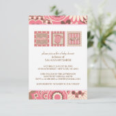 ベビーシャワーの招待状（ピンク） 招待状 (スタンド正面)