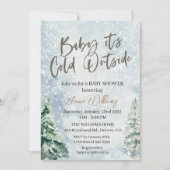 ベビーシャワーの招待状 寒いから一緒にいて Baby It's Cold Outside 招待状 (正面)