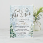 ベビーシャワーの招待状 寒いから一緒にいて Baby It's Cold Outside 招待状 (スタンド正面)